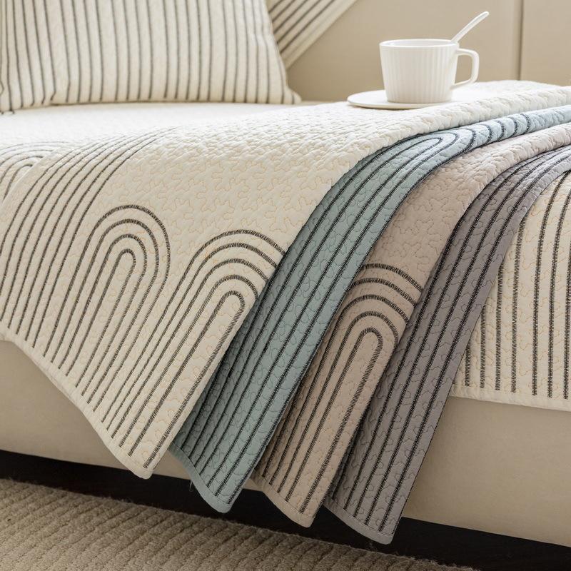 Pure Cotton Sofa Cover Living Room Non-slip Couch Seat Towel Jacquard Thicken Couch Cushion Universal Sofa Seat Cover Home Decor
