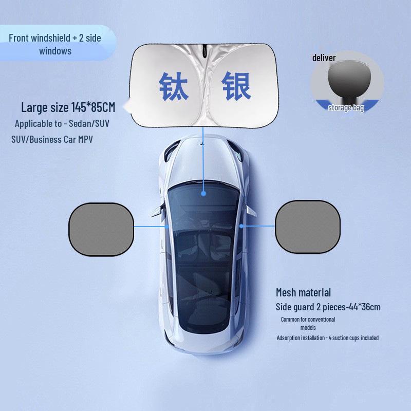 Bilvindruta Solskydd & Värmeisolering Solskydd – Solskyddsparaply för Små Bilar