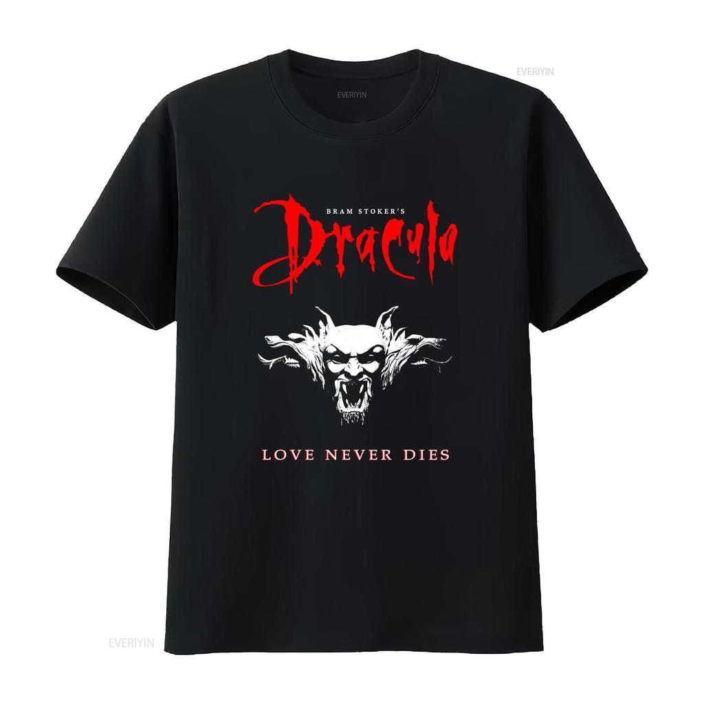 90s Bram Stokers Dracula T Shirt Heavy Cotton Reprint Gothic Vampire Love Never Dies Design S 5XL Vintage Washed Versatile