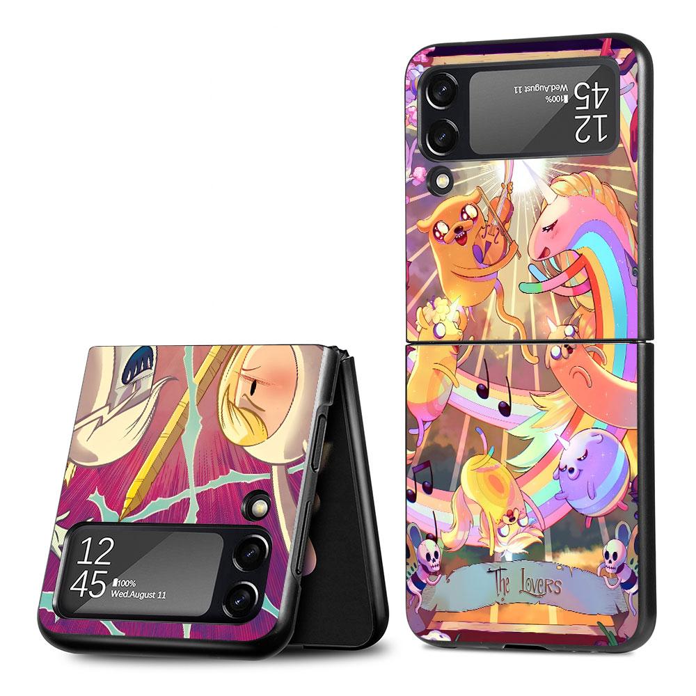 Fionna Cake Case for Samsung Galaxy Z Flip4 Flip3 5G PC Hard Cell Phone Shell Z Flip 4 3 Black Coque Zflip4 Zflip3 Cover