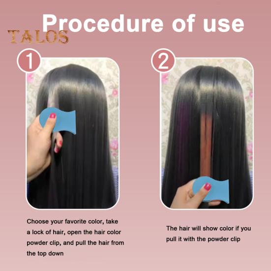 1/8Pcs 8 Colors Temporary Hair Chalk Washable Disposable Hair Dye Pressed Powder Single Color Men Women Hair Coloring Powder Box Halloween Cosplay