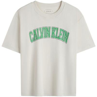 Casual Campus Style Letter Cotton Loose Short Sleeve T-Shirt Women Tops Milk-White 47B822G-YAS