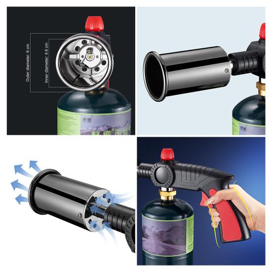 Portatif Izgara Alevi Hafif Ayarlanabilir Alev Propan Alevi Kamp Ateşi Başlatıcı Açık Hava Kamp Yürüyüş Yemek Pişirme Barbekü Kömürü Propan Alevi