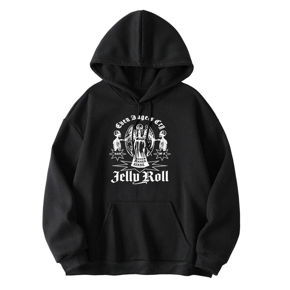 

Unisex HoodieJelly Roll Hoodies Sweatshirts Fashion Universal Statement Hoodies Printed Pullover Streetwear Harajuku Casual Rapper Trend