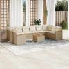 VidaXL Garden Lounge Set with Cushions 11 Pcs, Patio Sofas, Patio Furniture Set, Outdoor Furniture, Beige 3226331