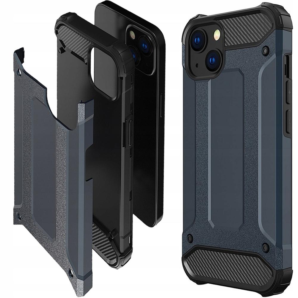 Hybrid Armor Etui Iphone 14 Plus Pancerny Hybrydowy Pokrowiec Niebieskie