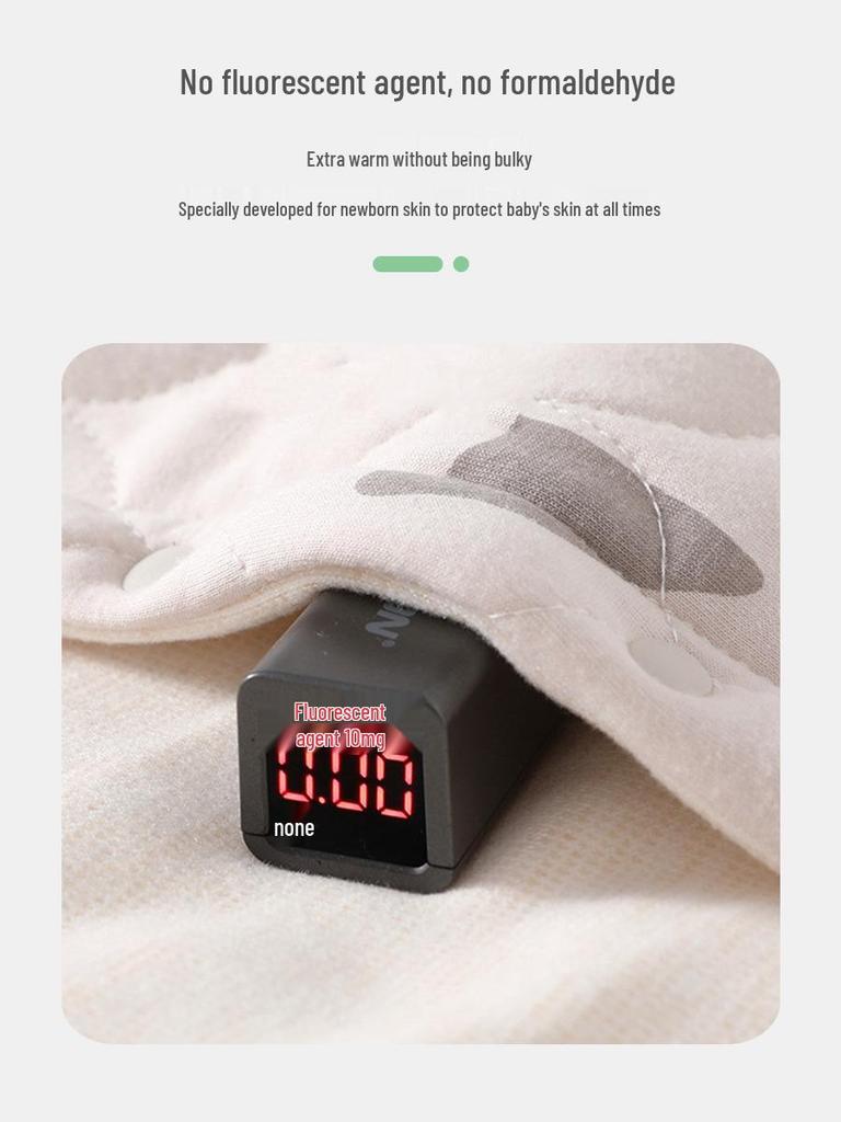 Baby Cotton-Padded Quilted Two-Piece Set with High-Waisted Belly Protection for Autumn/Winter