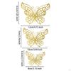 12 Count 3D Hollow Butterfly Wall Stickers for Event Decoration in Multiple Sizes