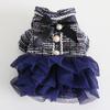 Winter Wine Red Tweed Pet Dress Small Dogs Cats Clothes