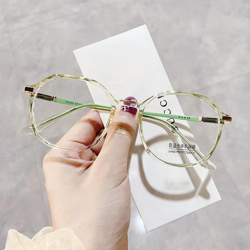 

Прозрачные женские очки в стиле ретро с защитой от синего света, компьютерные очки с радиационной защитой в металлической оправе one size жёлтый