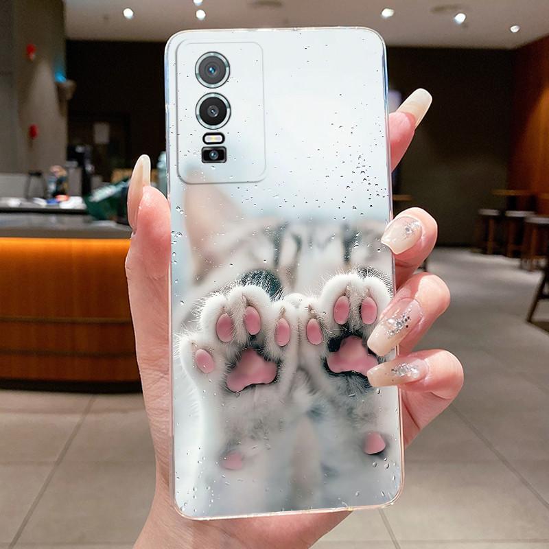 Casing For Vivo Y76S Y76 5G Phone Case Luxury Dragon Cute Cool Boys Girls Pattern Soft Silicone Back Cover Transparent TPU Shell