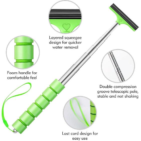 3 Pcs Side Mirror Squeegee, Portable Car Mirror Squeegee, Retractable Side Mirror Squeegee For Car, Car Rearview Mirror Wiper For For Rainy Foggy