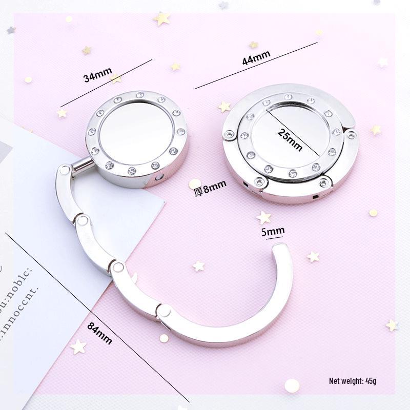 Kreativer Tragbarer Faltbarer Handtaschenhaken - Runder Metallaufhänger und Praktisches Souvenir