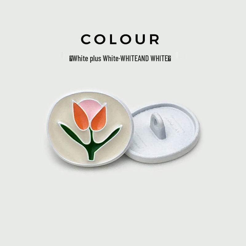Versatile Coat and Sweater Buttons: Flower, Tulip, Heart, Square, and Bow Designs