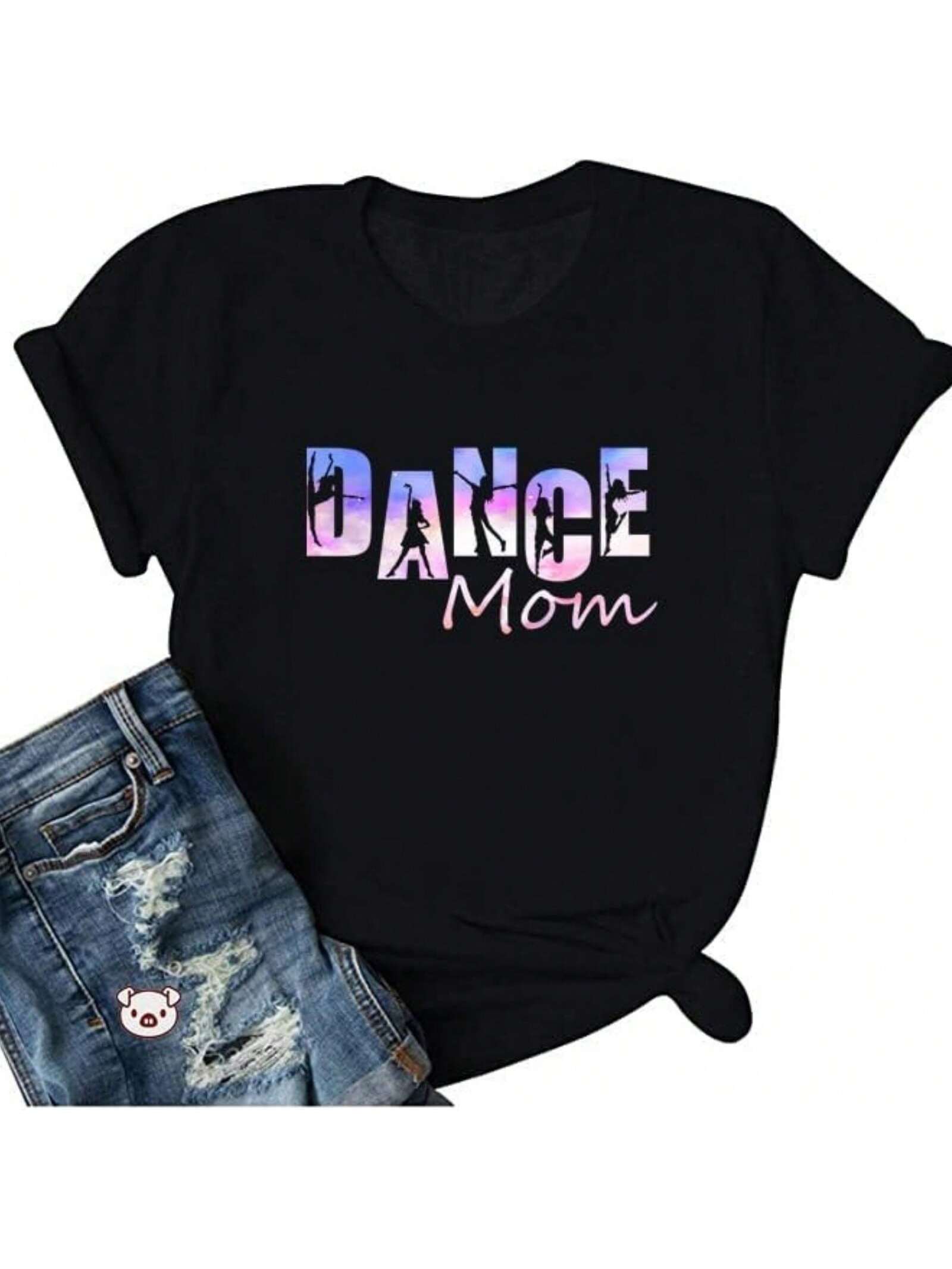 Dance Mom Shirt For Wo unisex In My Dance Mom Era T Shirts Novelty Dancing Girl Mama Graphic Tee S разноцветный