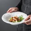 Rock Pattern Ceramic Plate Deep Dish Soup Plate Irregular Salad Bowl Western Dinnerware