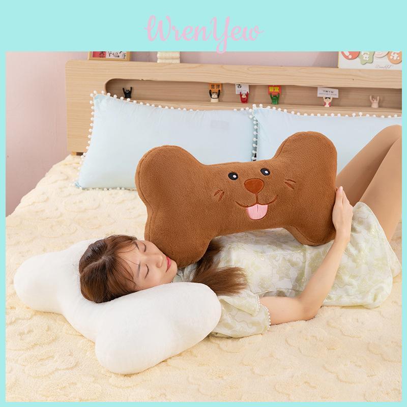 Creative Dog Bone Cushion With Short Plush Material For Home Decor