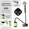 Portable Outdoor Electric Shower Set with Charging Shower Head and Tent