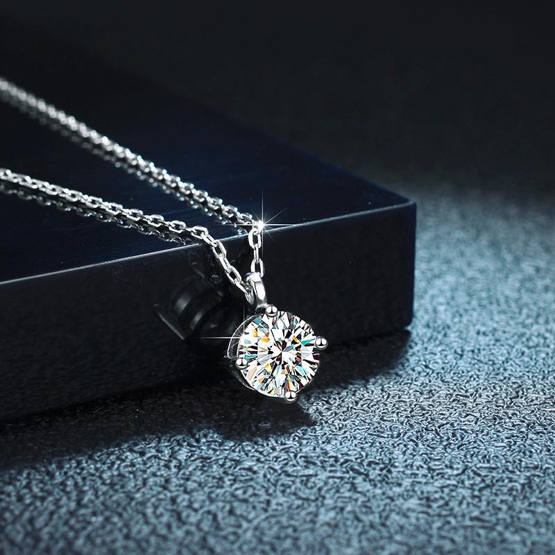 Passed Diamond Test Genuine Moissanite Sterling Silver Necklace Exquisite Fashion Party Ultra Luxury S925 Jewelry for Women