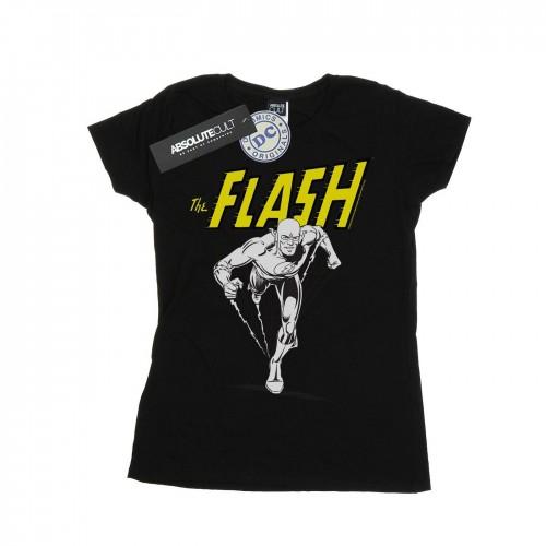 

DC Comics Womens/Ladies The Flash Mono Action Pose Cotton T-Shirt XXL білий