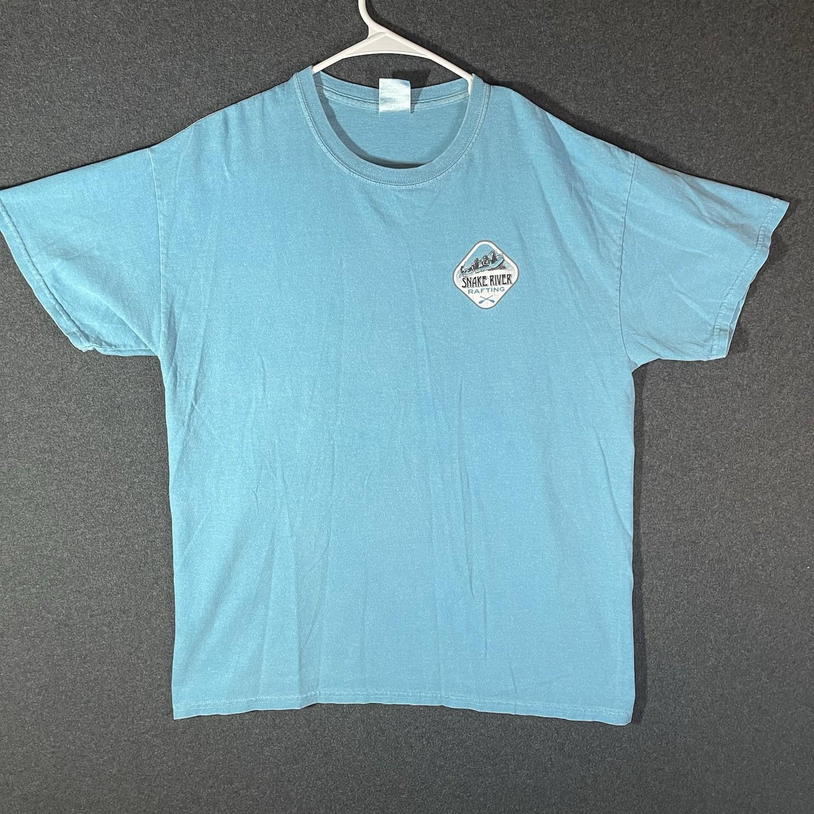 Vintage Snake River rafting Shirt men’s large Blue Outdoors Fishing Graphic XXL