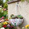 Umbrella Shaped Wall Mounted Iron Planter Decorative Hanging Flower Pot Succulents Indoor Outdoor Garden Home Plant Container