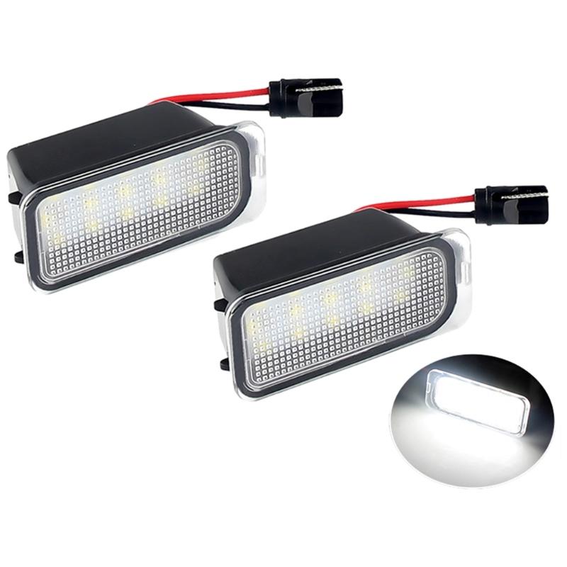1 Pair LED License Plate Lights Lamp for Fiesta Focus KUGA Replacement Rear Tail License Lamp Assembly