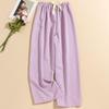 Women's Striped Pajama Pants - Summer Bubble Stripe, Slim, High Waist, Plus Size, Loose, Long Pants for Indoor/Outdoor Wear.