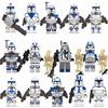 Star Wars Series Blue Army Soldiers Boys Educational Building Blocks Mini Figures 12/14 Styles Bagged Set