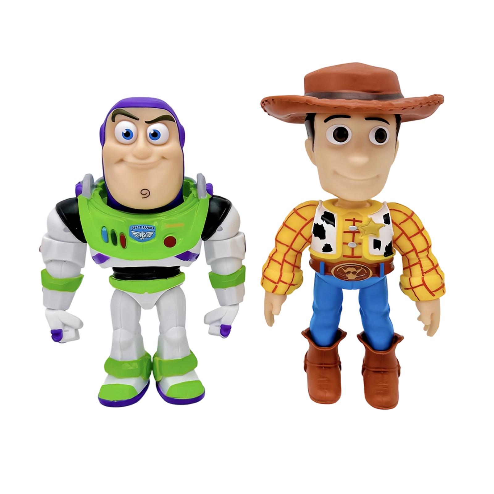 

2pcs Action Figure Set Toy Robot and Cowboy Character Model Collectible Figurines for Display and Playroom Decoration One Size