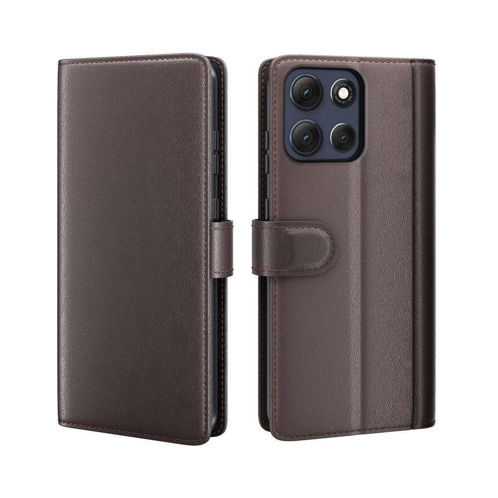 Für Motorola Moto G86 5G Hülle Echtes Spaltleder Handyhülle Brieftasche Kartenfach