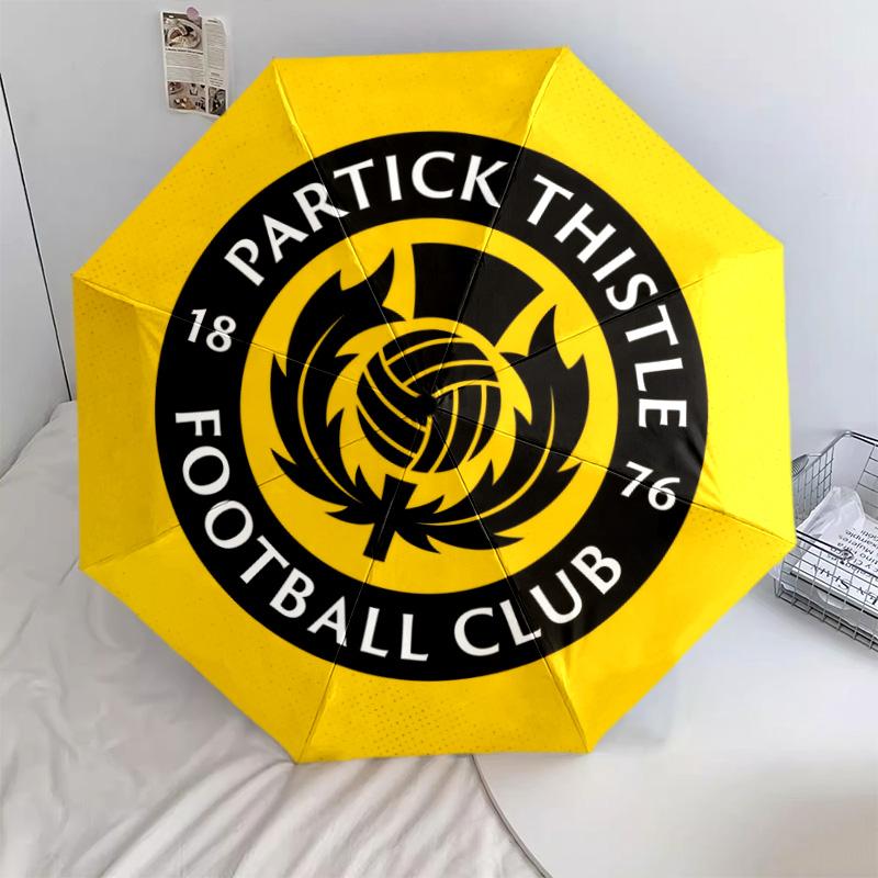 Partick Thistle FC  pattern, automatic folding umbrella, portable and foldable design, 8 ribs, a Christmas or birthday gift.