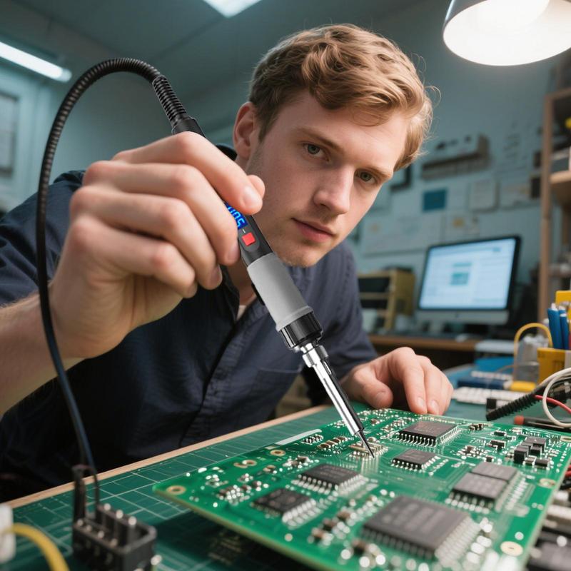 Lötkolben 90W Elektronik Lötkolben Lötset Ergonomisch Schnelles Aufheizen Handheld Schweißgerät Maschine Für Heimprojekte Schmuck