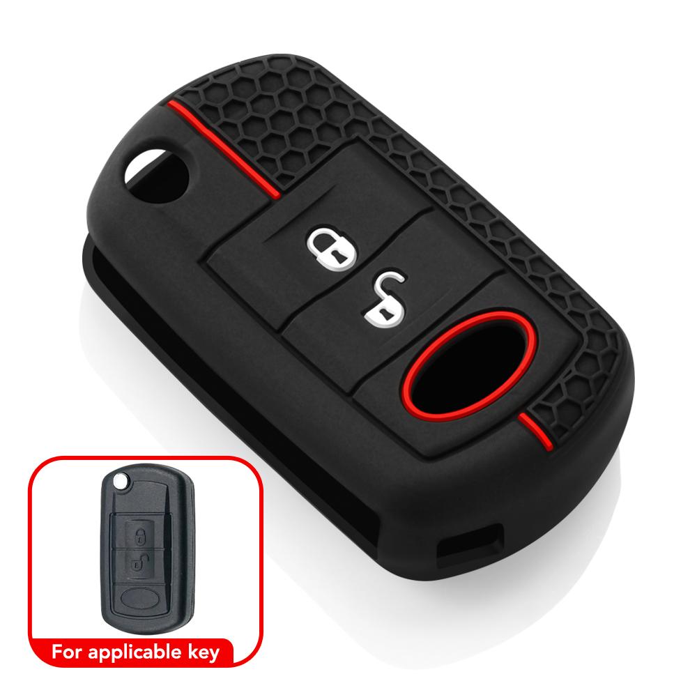 

Силиконовый чехол-накладка для складного ключа автомобиля для Land Rover Range Rover Sport LR3 Discovery 3 Защищенный держатель брелока Аксессуары чёрный