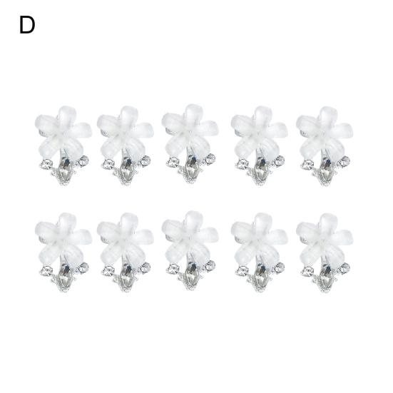 10 Pezzi Decorazioni per Unghie Forma Creativa Superficie Lucida Effetto Visivo Stupefacente Scintillante Ampia Applicazione Decorativo 3D