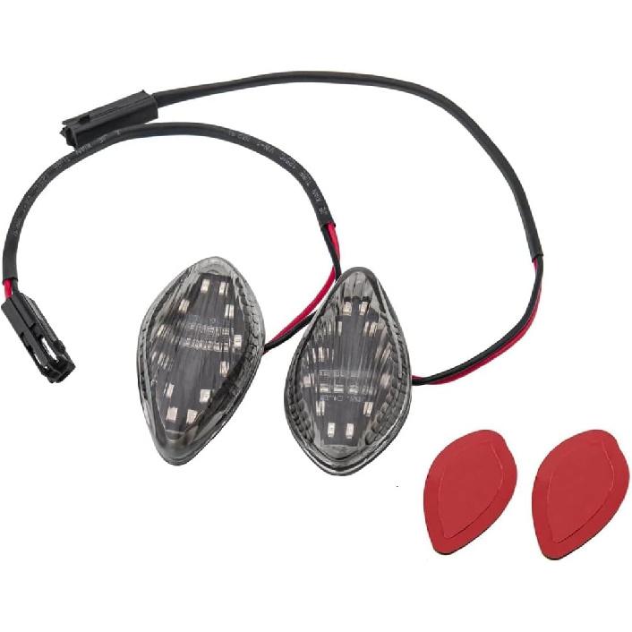 Motorcycle Turn Signals - Amber Light,12V, LED Indicator Light Waterproof Smoke Lens Fits HONDA Grom 2014-2020 (Pair)