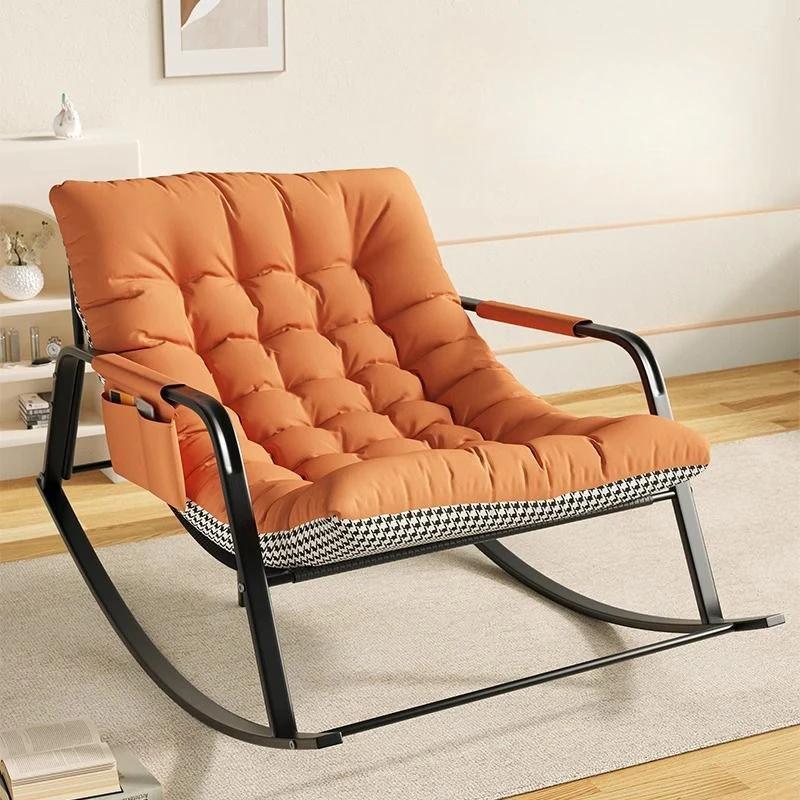 Rocking Chair Lazy Sofa Home Balcony Leisure Double Rocking Chair Outdoor Patio Sleepable or Lying Garden Modern Lounge Chairs