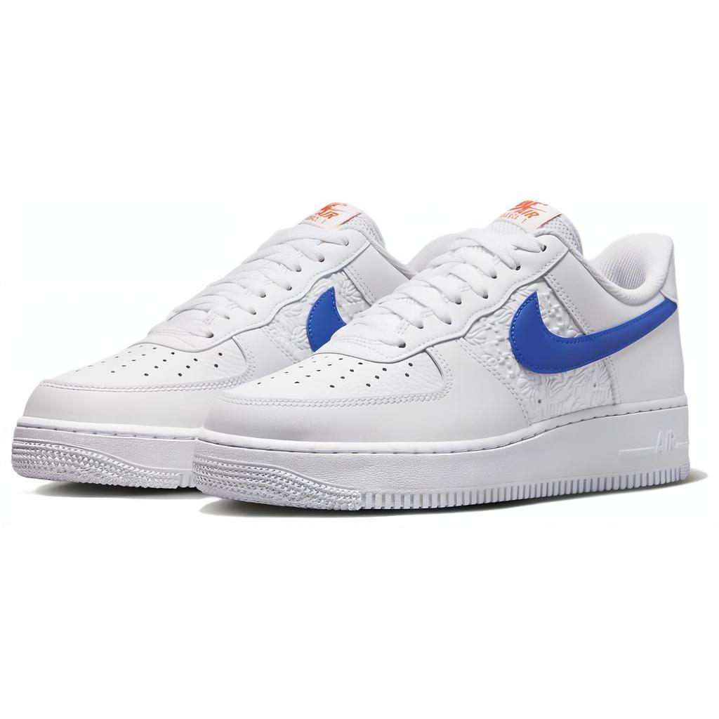 Nye Nike Air Force 1 '07 Low Preget Basketball Racerblå FD0667-100