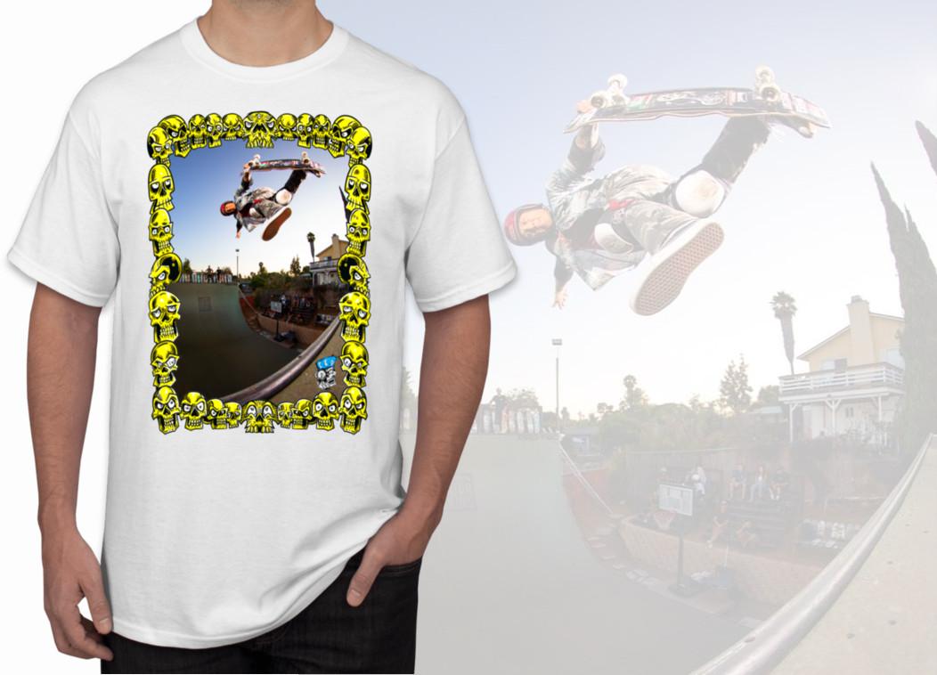 NEW Art Society x Retro Kings HOSOI SKULL FRAME WHITE Tee Shirt SMALL-3XLARGE S разноцветный