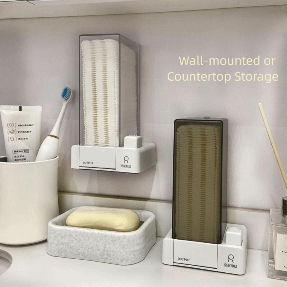 Press Type Makeup Cotton Organizer Dustproof Automatic Cotton Dispenser  Makeup Removal