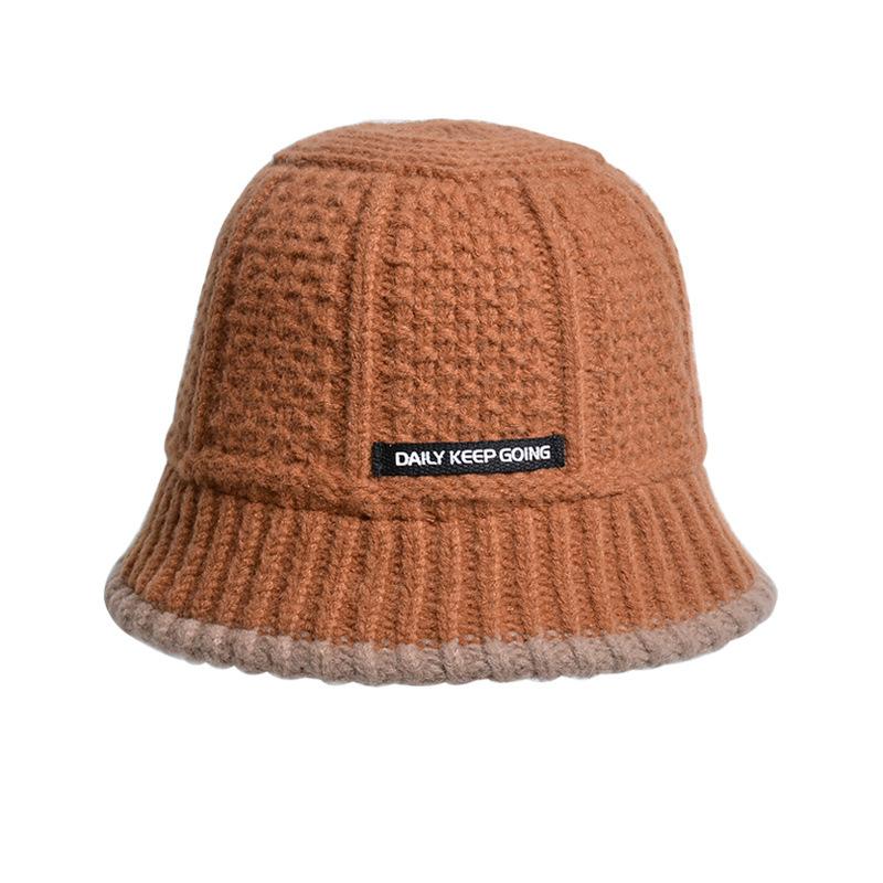 Women Winter Bucket Hat Warm Knitting Fisherman Cap Casual Foldable Panama Hat Lady Knitted Hat Fashion Newsboy Caps
