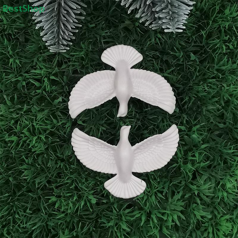 2Pcs White Dove Christmas Ornaments Peaceful Acrylic Bird Decorations for Tree, Home & Holiday Gifts