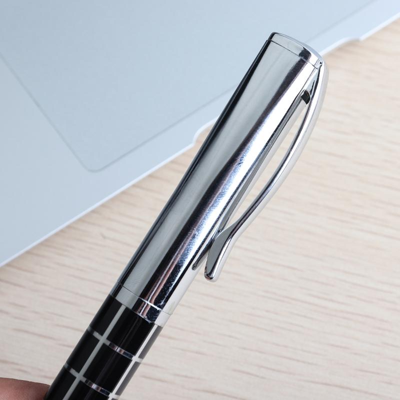 Rotating Metal Ballpoint Pen Stainless Steel Ball Pens For School Office Steel Bar Oil Commercial Stationery Gift