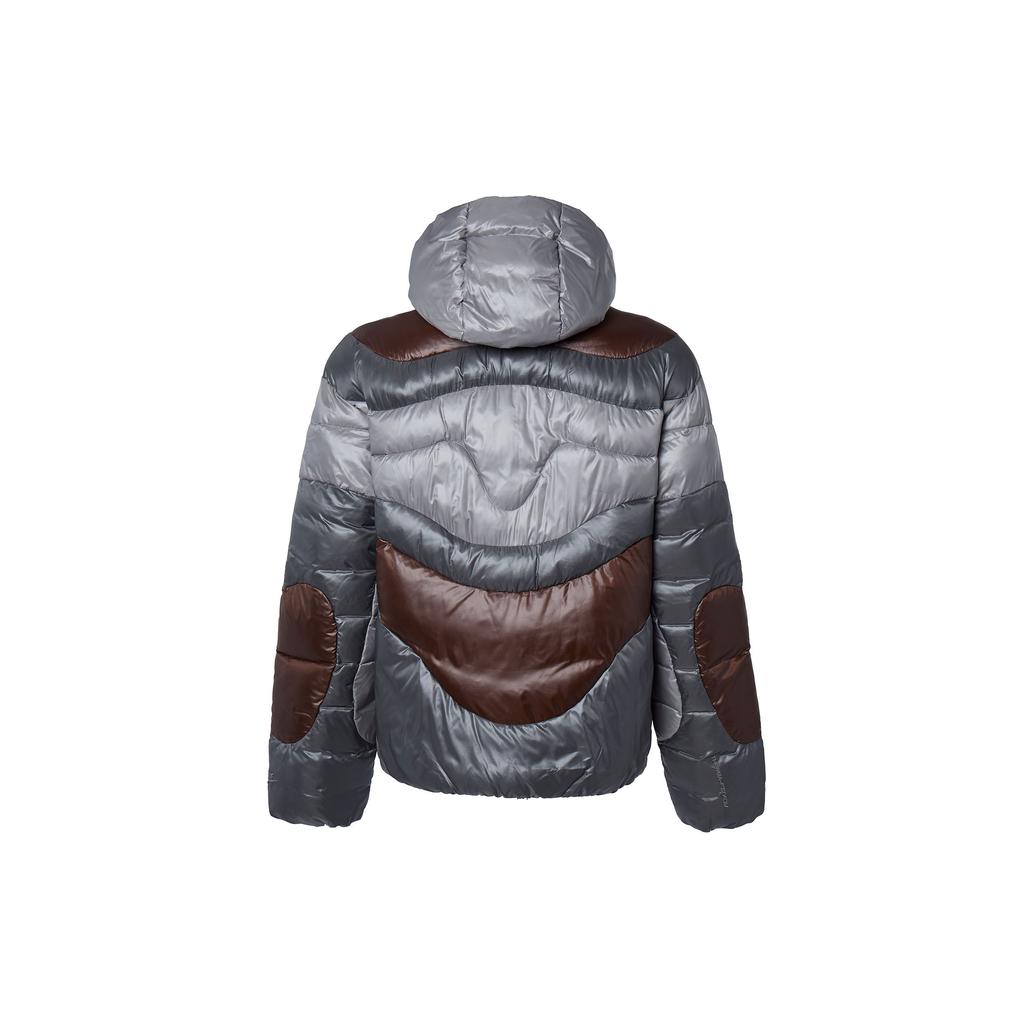 Nike Sportovní oblečení Color Block S kapucí Ležérní Teplá Volná Bunda Pánské bundy Světle šedá FB7424-029