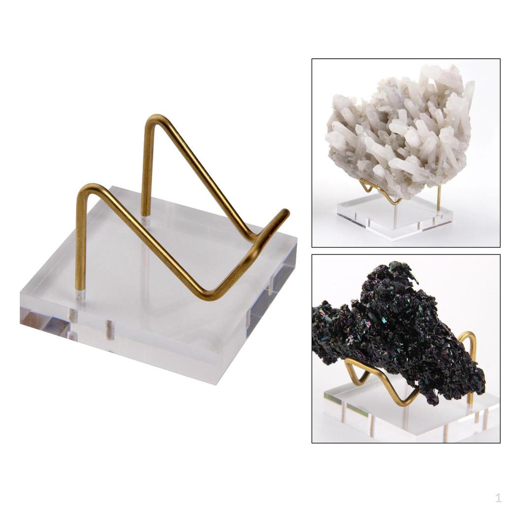Clear Acrylic Display Stand Mineral Geode Collectibles