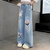 Pantaloni a gamba larga da bambina Prodotto alla moda e versatile Bambini medi e grandi Slimming Tasca posteriore