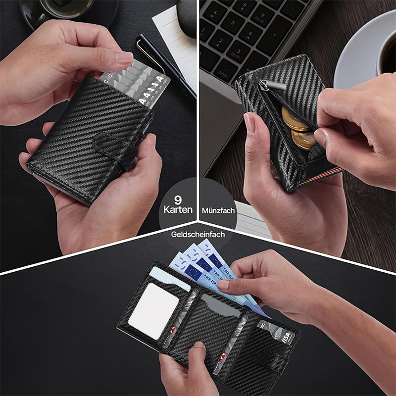1Pcs Multifunctional Small Credit Cards Wallet Men'S Wallet With Coin Case Rfid Protection Slim Purse Card Bag