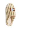 Couple Autumn and Winter Cotton Slippers Striped Contrasting Color Design Home Leisure Non-slip Warm Cotton Drag Plush Home Shoes