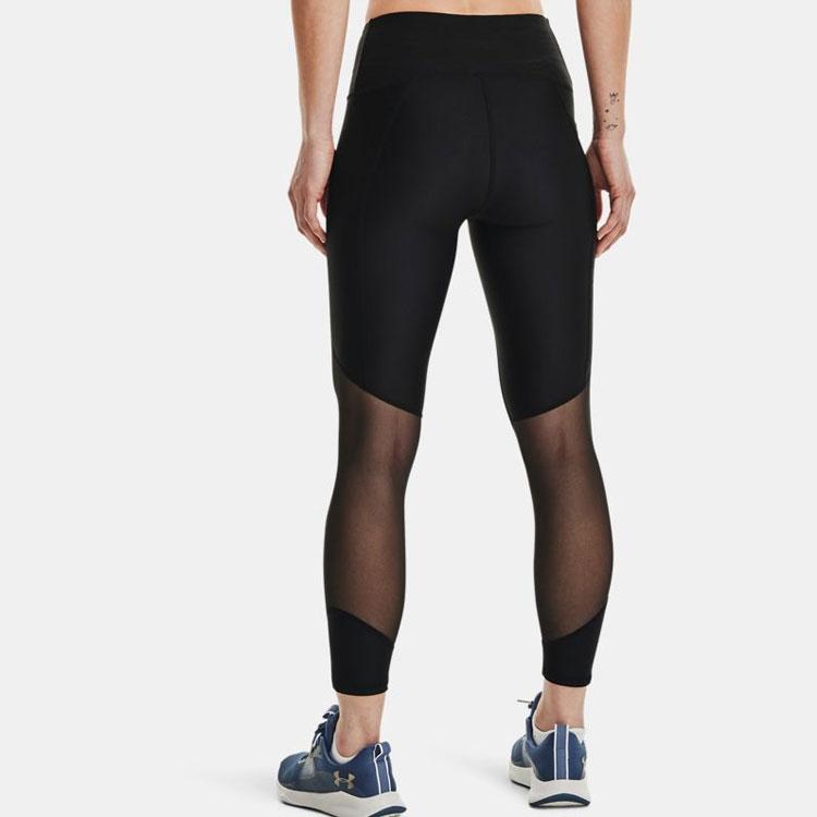 Under Armour HeatGear Armour Embossed Panel Compression Capri Women Bottoms Black 1365350-001