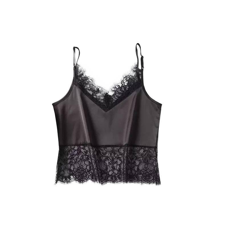 Plus Size Lace V-neck Sleeveless Camisole for Women - Summer Outerwear with Hollow Out Back